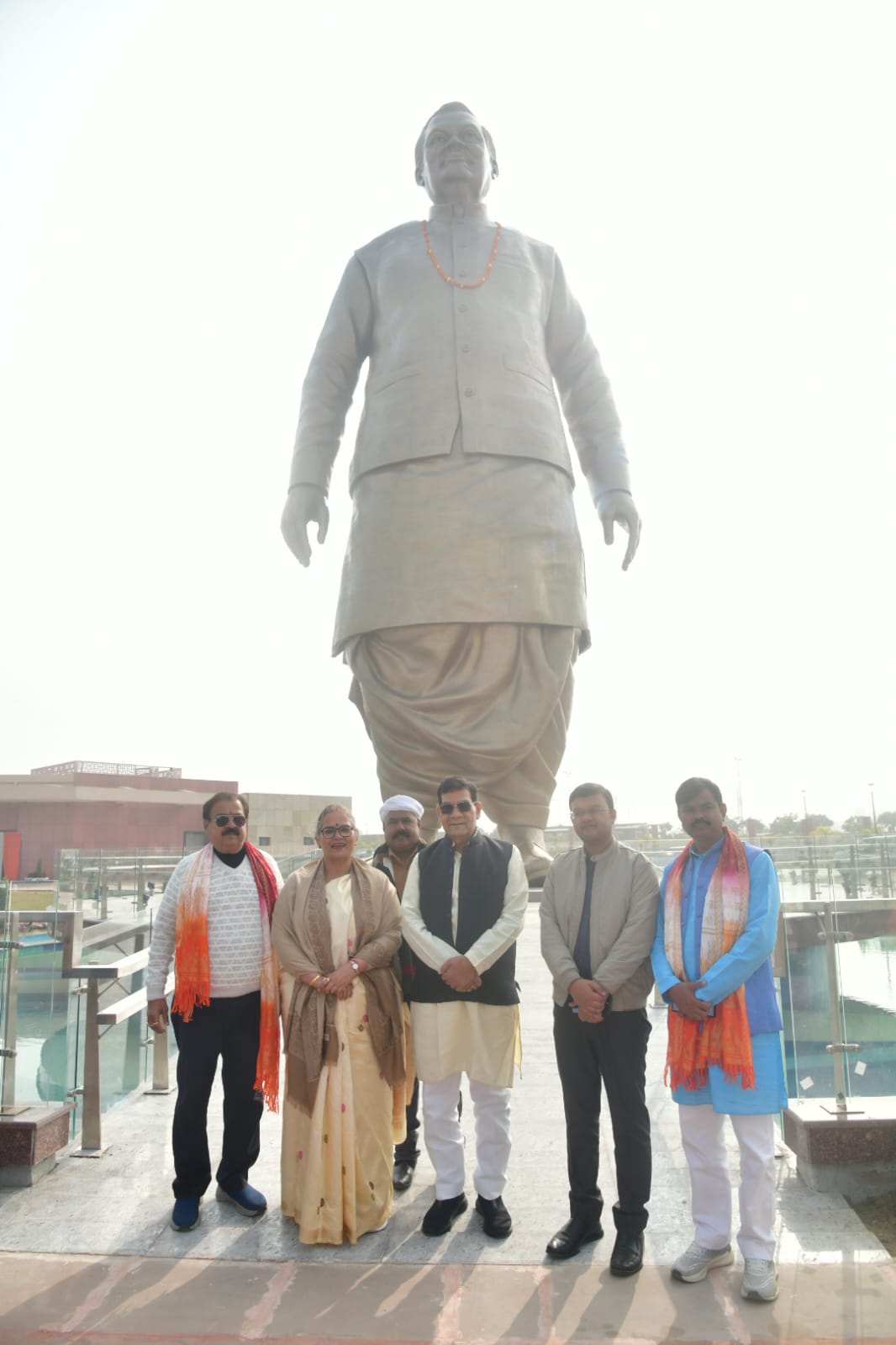 नवनिर्मित राष्ट्रीय प्रेरणा स्थल का मंत्री ए के शर्मा ने किया निरीक्षण